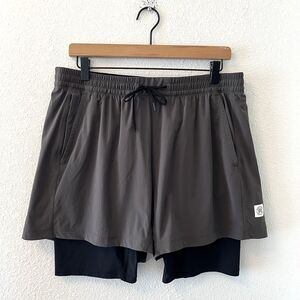 Reigning Champ Gray and Black Athletic Shorts